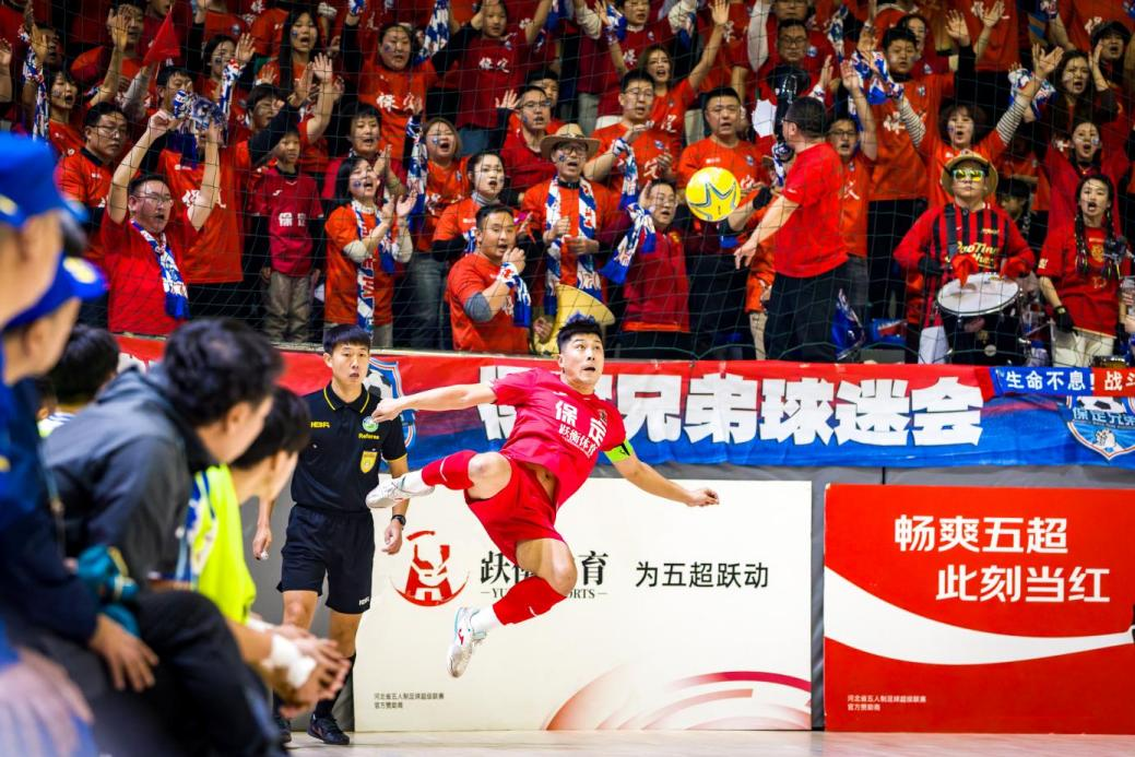 保定賽區(qū)現(xiàn)場，球迷正在為選手加油助威。劉偉攝